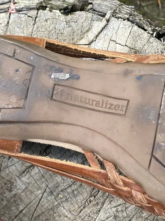 Naturalizer Tan Leather Huaraches Size 8.5 - Picture 4 of 4